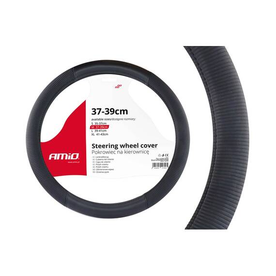 Husa volan neagra model Relax SWC-24-M (37-39cm) - - Roveli