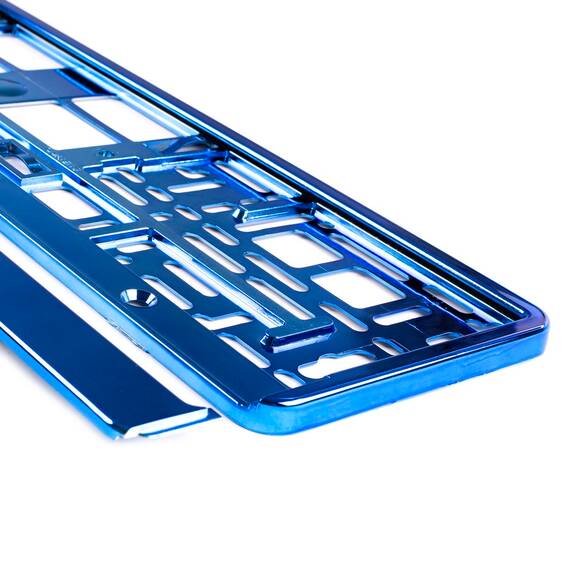 Suport numar inmatriculare din plastic, calitate Premium, culoare ALBASTRA - - Roveli