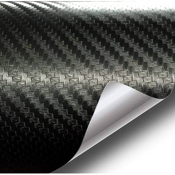 Folie colantare auto Carbon 3D Negru, 3,0m x 1,52m - - Roveli