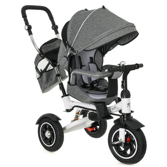 Tricicleta si Carucior pentru copii Premium TRIKE FIX V3 culoare Gri - - Roveli
