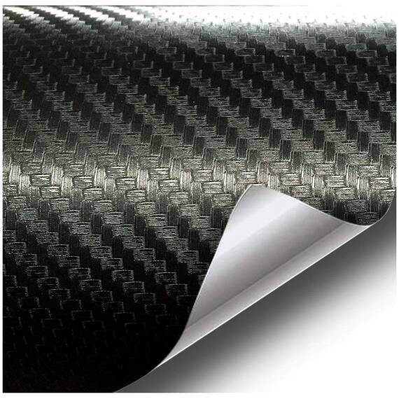 Folie colantare auto Carbon 3D Negru, 3m x 1,27m - - Roveli