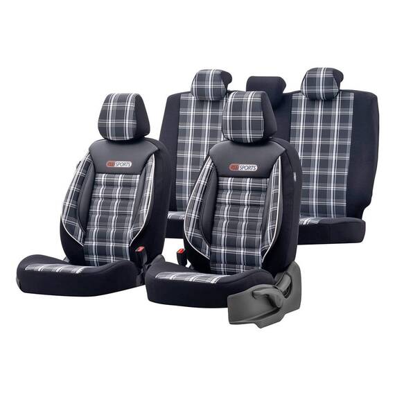 Set huse scaun auto PREMIUM, Universale, fractionate, OTOM GTI SPORT 807 - - Roveli