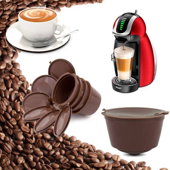 Set 5 capsule reutilizabile pentru Aparatele de Cafea Dolce Gusto (Espressoare Dolce Gusto) - - Roveli