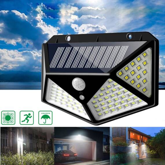 Lampa Solara LED cu senzor crepuscular si senzor de miscare - - Roveli