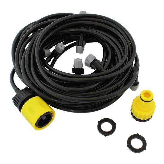 Set cortina de vapori pentru racorire terasa cu 11 aspersoare, model XXL, lungime 10m - - Roveli