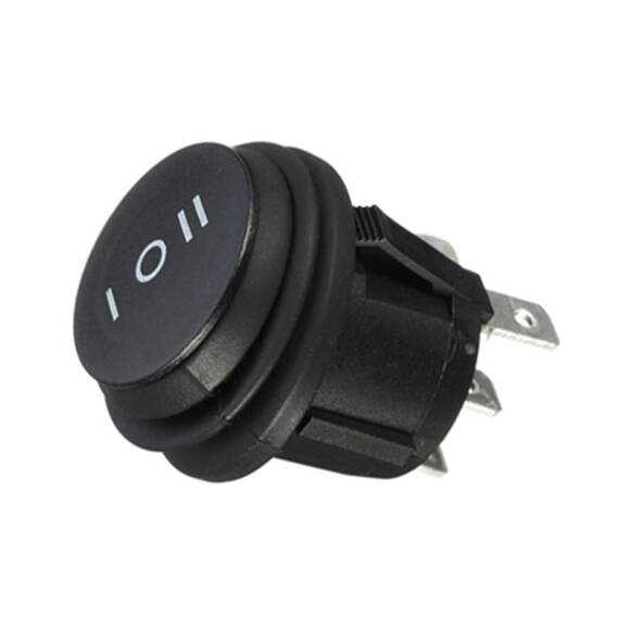Intrerupator circular cu 3 pozitii, waterproof pentru utilaje, Off-Road, ATV, SSV, QUAD, Scuter, Motocicleta - - Roveli