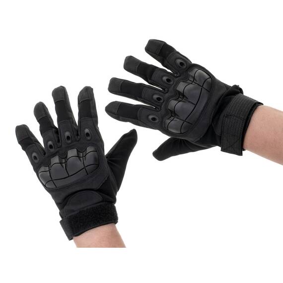 Manusi Tactice cu elemente de protectie, marime L, cu destinatie Moto, ATV, SSV, QUAD, culoare Neagra - - Roveli