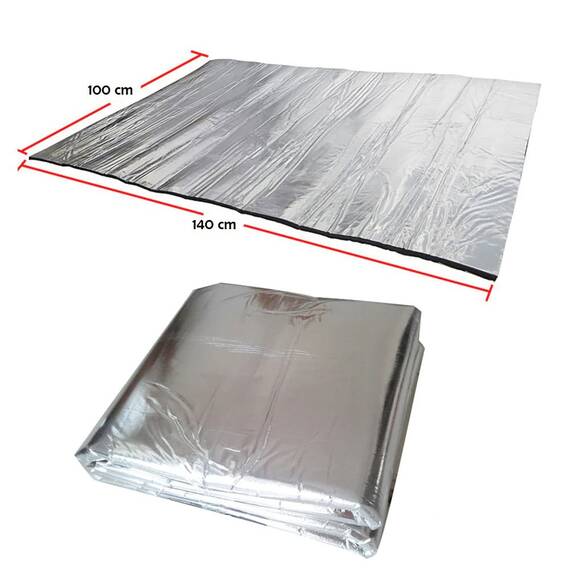 Material insonorizant auto cu strat din aluminiu, dimensiune 140cm x 100 cm x 6mm - - Roveli