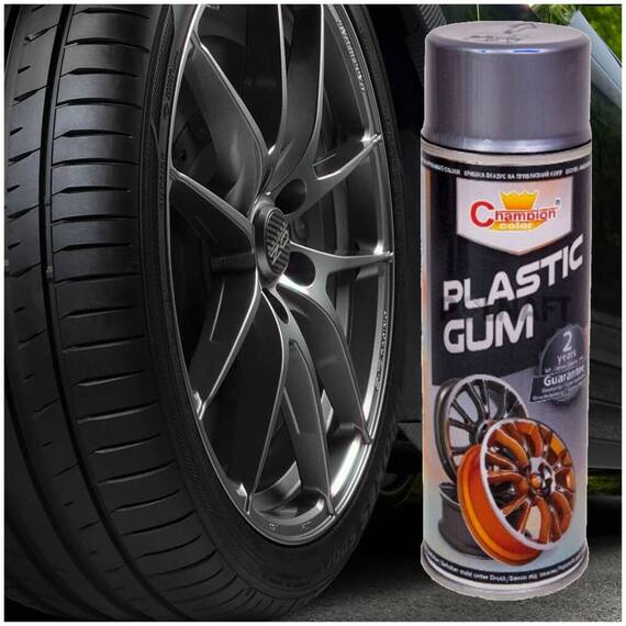 Spray Vopsea Cauciucata pentru Jante, culoare Argintiu, 400ml, Champion Color - - Roveli