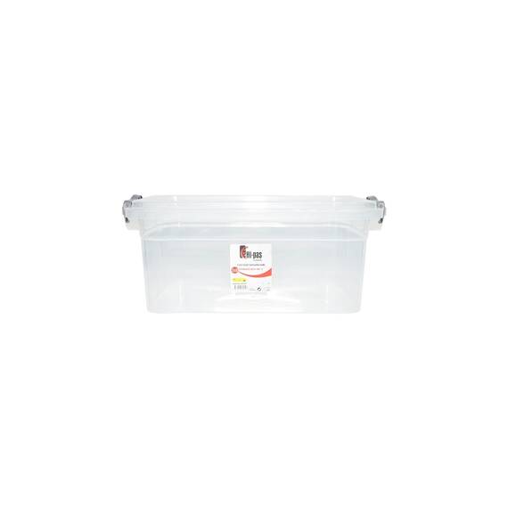 Cutie depozitare 7.5L cu capac din plastic, transparenta 220x340x140mm Cod: DISLK03 - - Roveli