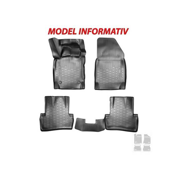 Covoare cauciuc stil tavita DACIA SANDERO 2008-2012  Cod: 3D 61537​​​​​​​​​​, A10 - - Roveli