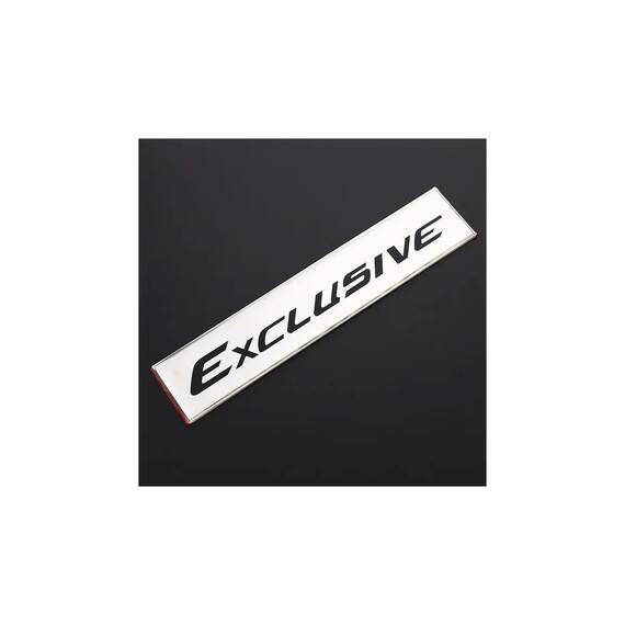 Emblema "EXCLUSIVE "  culoare Crom  Cod: JS-09 - - Roveli