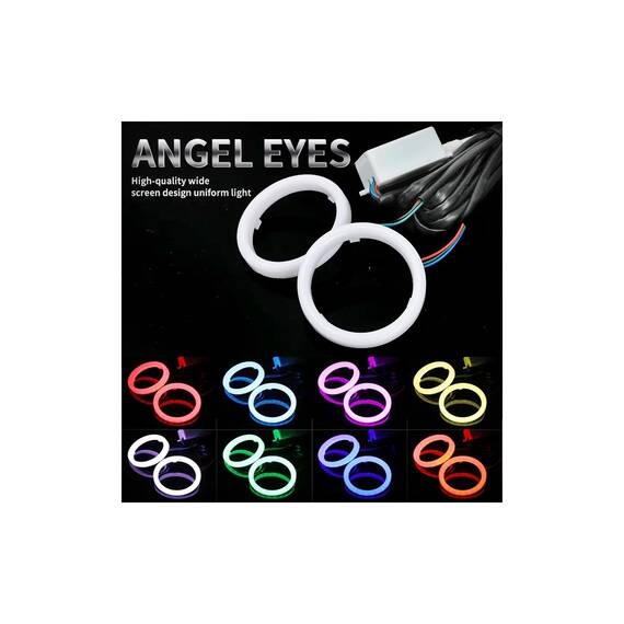 Inele angel eyes LED COB 12V waterproof  Diametru: 80 mm  Cod: HH-YG80 - Portocaliu HH-YG80Y - - Roveli