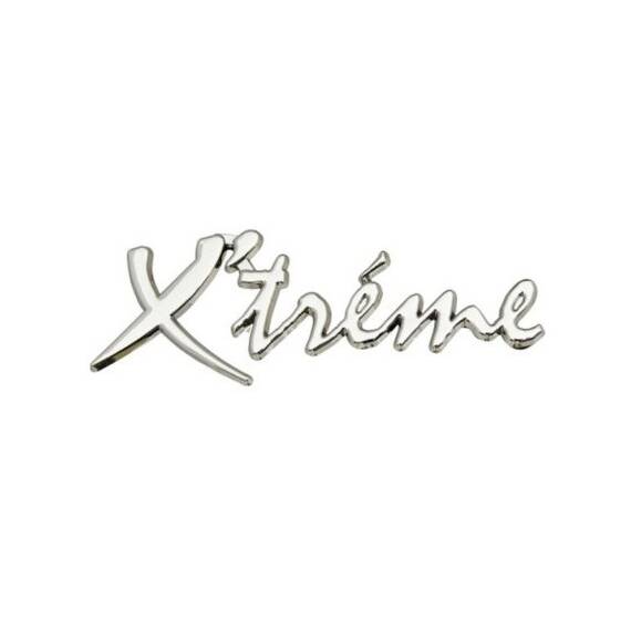 Emblema auto metalica, autoadeziva, model "X’TREME", finisaj Crom, dimensiune, 15 x 3 cm - - Roveli