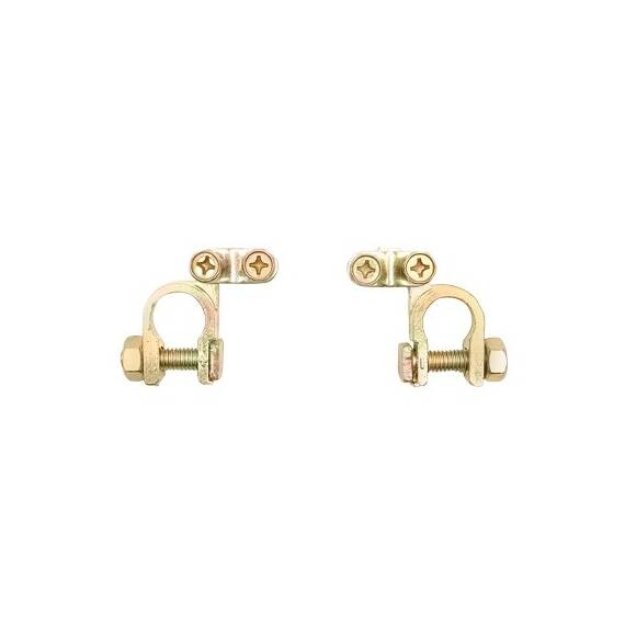 Set borne baterie din cupru cu strangere pe surub Cod:BK80242 - - Roveli