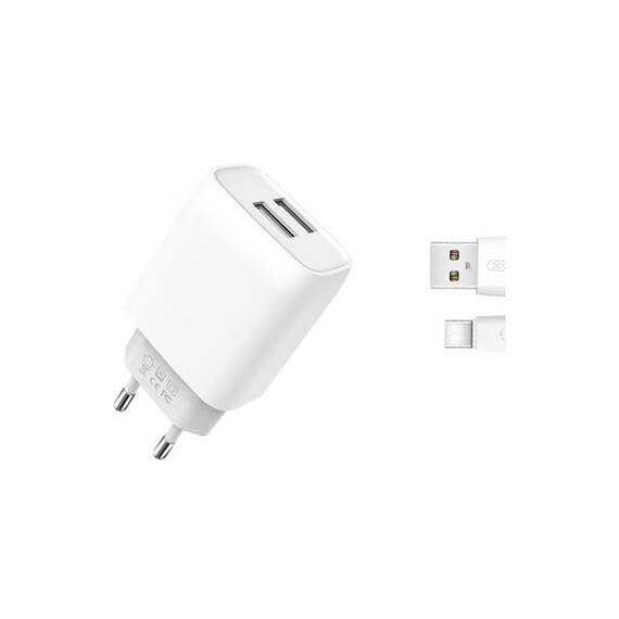 Incarcator retea USB Quick Charge QC3.0 18W cu cablu  Type-C  Cod:XO-L119B - - Roveli