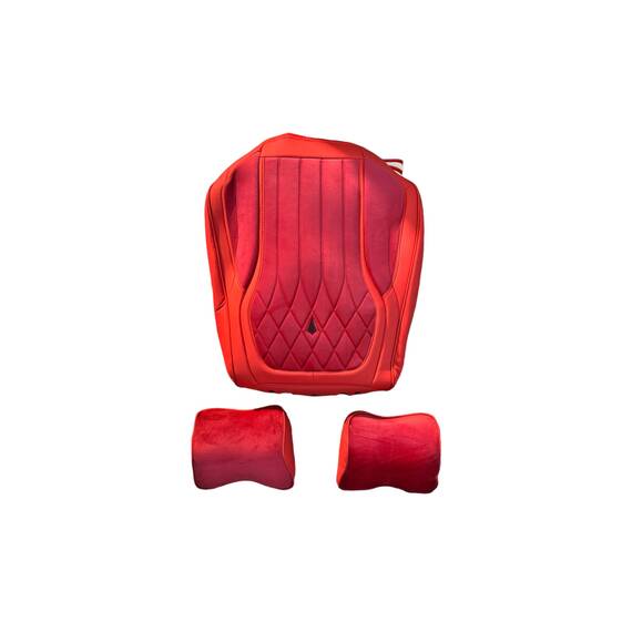Huse auto universale 9D PREMIUM imitatie piele + alcantara  Culoare:Rosu Cod:1213-2 - - Roveli