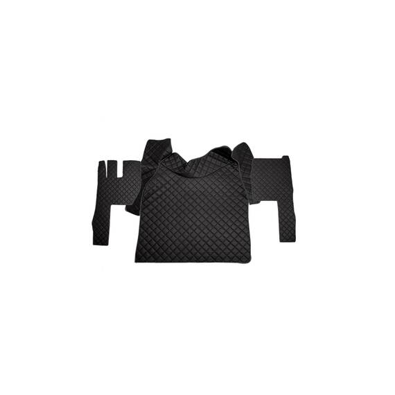 Covor auto imitatie piele dedicat Camion Volvo FH4  Cutie automata Negru/Rosu Cod:LUX-983 - - Roveli