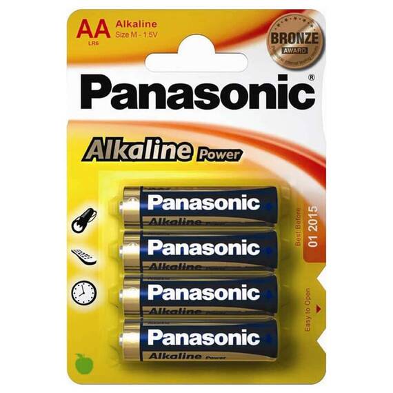 Set 4 baterii Panasonic Alkaline Power R6 AA - - Roveli