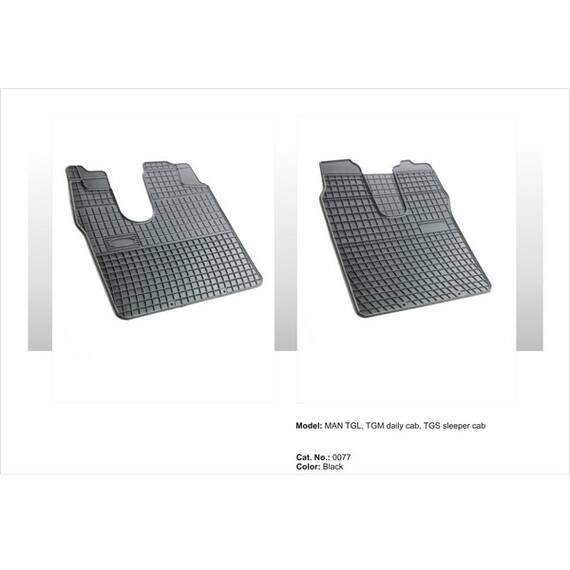 Covoare cauciuc MAN TGM ( fara cab. dormit )( 0077, P110 ) - - Roveli