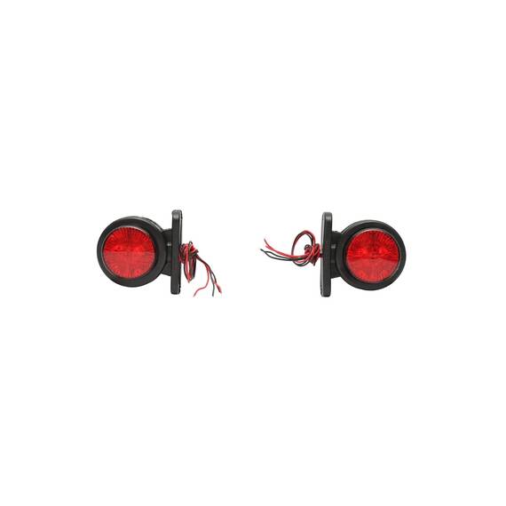 Lampi laterale de gabarit cu LED 12/24V, rosu-alb  Cod: BK69445 - - Roveli