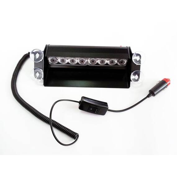 Lampa stroboscopica TL109 8W parbriz Rosu / Albastru - - Roveli