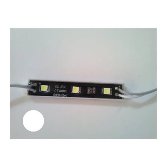 Modul 3 SMD 5050 24V fundal negru lumina alba - - Roveli
