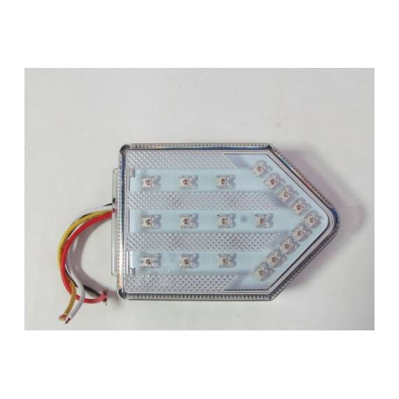 Lampa stop camion DF TRL001 cu sticla TRANSPARENTA LED 12v - - Roveli