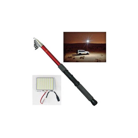 Lampa LED extensibila 4.5m 200w 15000lm. Lumina ALBA 6000k si telecomanda - - Roveli