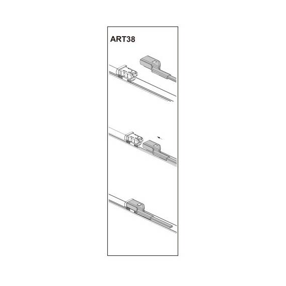 Stergator parbriz sofer FIAT DOBLO Box (263) 02/2010➝ COD:ART38  24" - - Roveli
