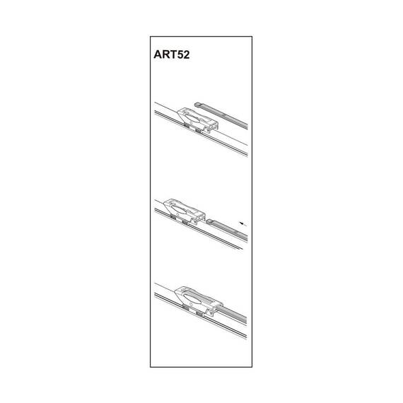 Stergator parbriz pasager FIAT FIORINO Box 02/2008➝ COD:ART52 19" - - Roveli