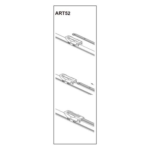 Stergator parbriz pasager RENAULT KANGOO  02/2008➝ COD:ART52 21" - - Roveli