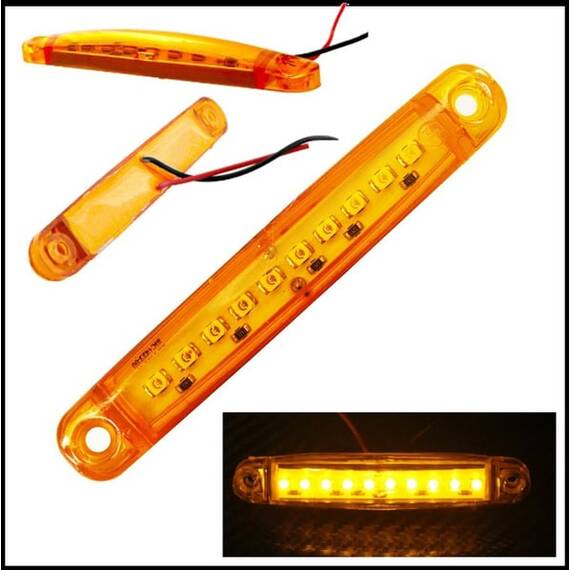 Lampa laterala cu 9 SMD 12-24V PORTOCALIU Cod:L1031125 - - Roveli