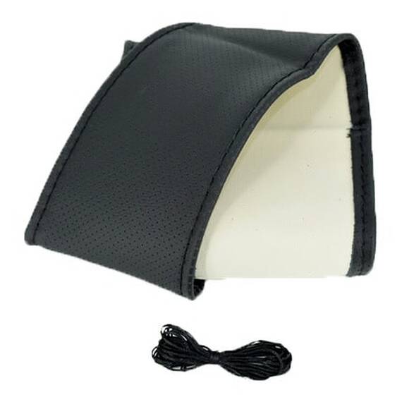 ​Husa volan imitatie piele  K95LUX extra lata 12.5cm marimea XXL cu ac si ata culoare negru - - Roveli