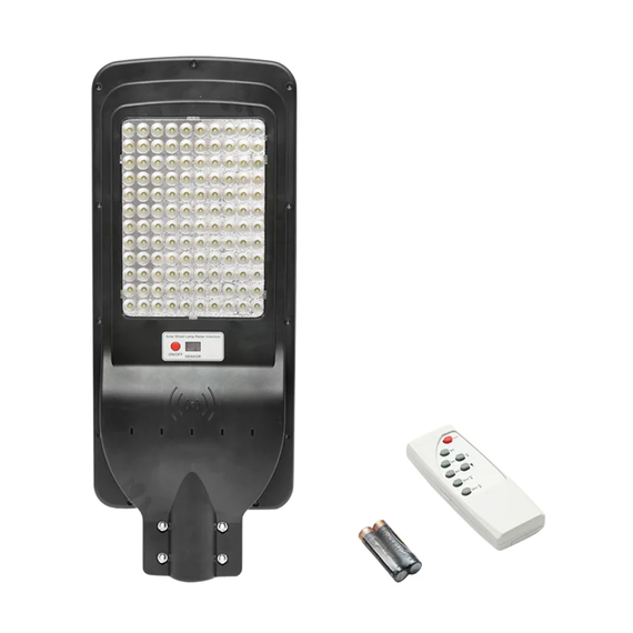 Lampa LED cu prindere pe stalp pentru iluminat stradal 6V/150W cu panou solar si senzor de miscare BK69221 - - Roveli