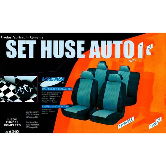 Husa auto compatibile Dacia LODGY 2012-> 7 locuri din 9 piese NEFRACTIONATE. Calitate Premium - - Roveli