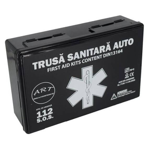 Trusa medicala prim ajutor in cutie de plastic ART omologata RAR - - Roveli