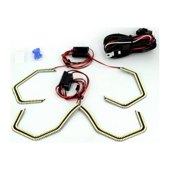 LED ANGEL EYES compatibil E90,E92,E93, F30 fara lupa. Lumina alb. Cod: LEDAE01 12V - - Roveli