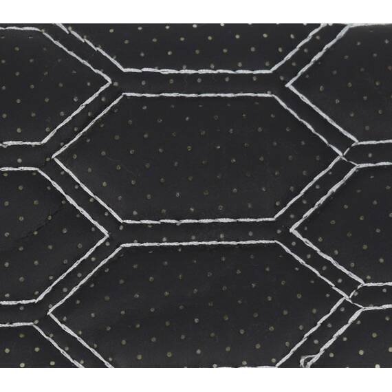 Material hexagon cu gaurele negru/cusatura gri COD: Y03NG - - Roveli