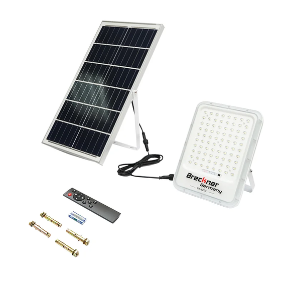 Lampa LED cu panou solar 70W proiector 200W baterie 3,2V/30Ah BK87487 - - Roveli