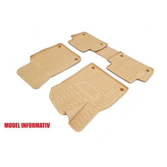 Covoare cauciuc stil tavita BEJ Audi A4 B8 / Audi A5 2007-2016 ( 3D 61112​​​B A10 ) - - Roveli