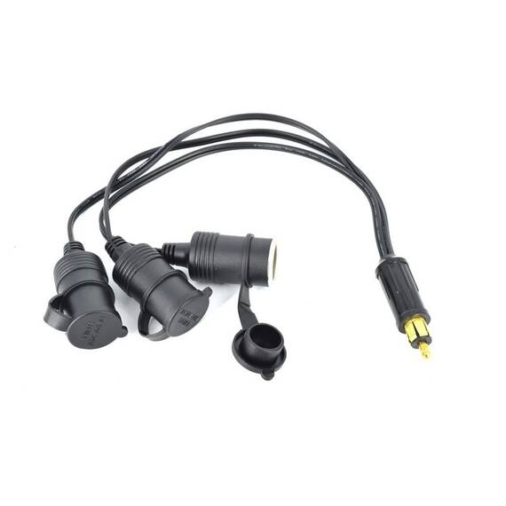 Adaptor cu cablu priza bricheta DIN la Standard cu 3 capete Max AMP: 12V20A / 24V10A  MC021 - - Roveli