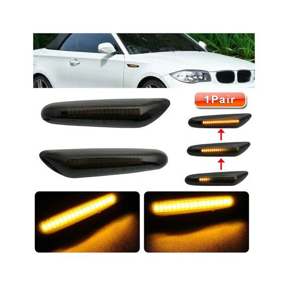 Lampi LED semnalizare dinamica compatibila : BMW Seria 3 , seria 5 , X1 Cod:A031D - - Roveli