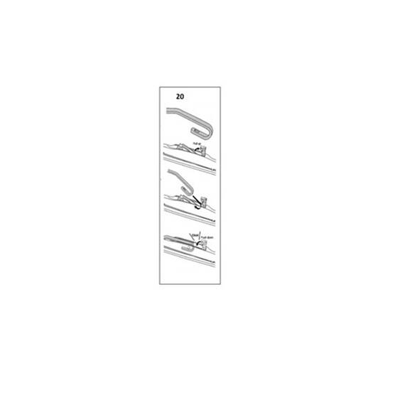 Stergator parbriz pasager DACIA Logan II L8  08/2012-02/2015 COD:ART20 20" - - Roveli