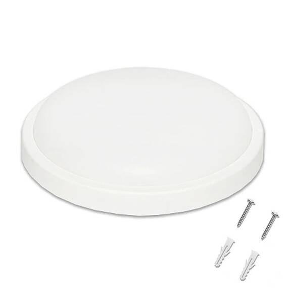 Plafoniera led de interior/exterior cu senzor 24W, 4000K, 220V, 260mm, IP65 Breckner Germany Cod: BK69400 - - Roveli