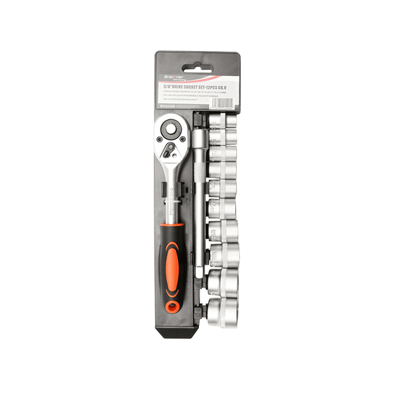 Set chei tubulare 12 piese cu clichet 3/8 Breckner Germany BK92499 - - Roveli