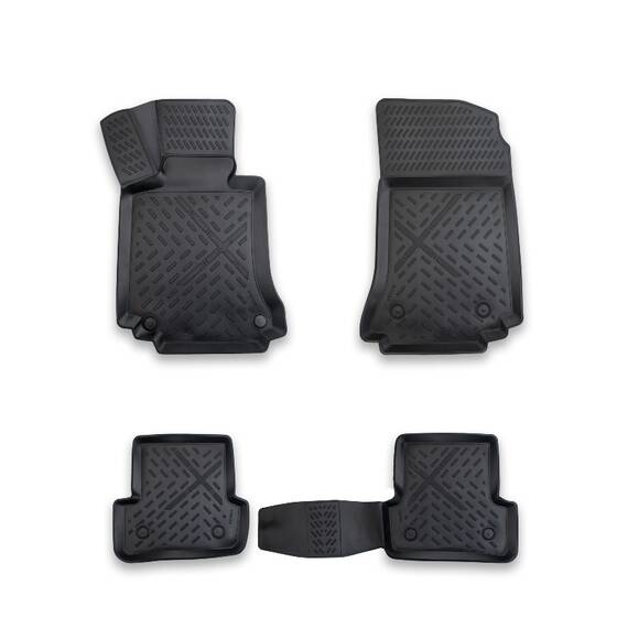 Covoare cauciuc stil tavita  Mercedes Clasa C W204  2007-2014  (Cod: 3D AP-1110),A80 - - Roveli