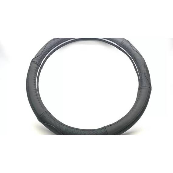 Husa Volan piele calitate PREMIUM ,  Culoare Neagra ,Universala - - Roveli