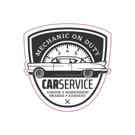 Abtibild TAG RETRO CAR SERVICE Cod: TAG 016 / T2 - - Roveli