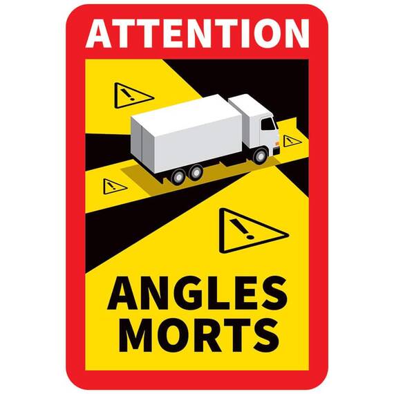 Set autocolante indicatoare „Unghi mort” FR (6 buc. – camion) - - Roveli